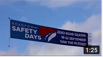 Roadpol Safety Days 2021 - banner flight over Europe